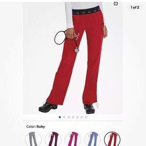 Koi Light stretch red scrub